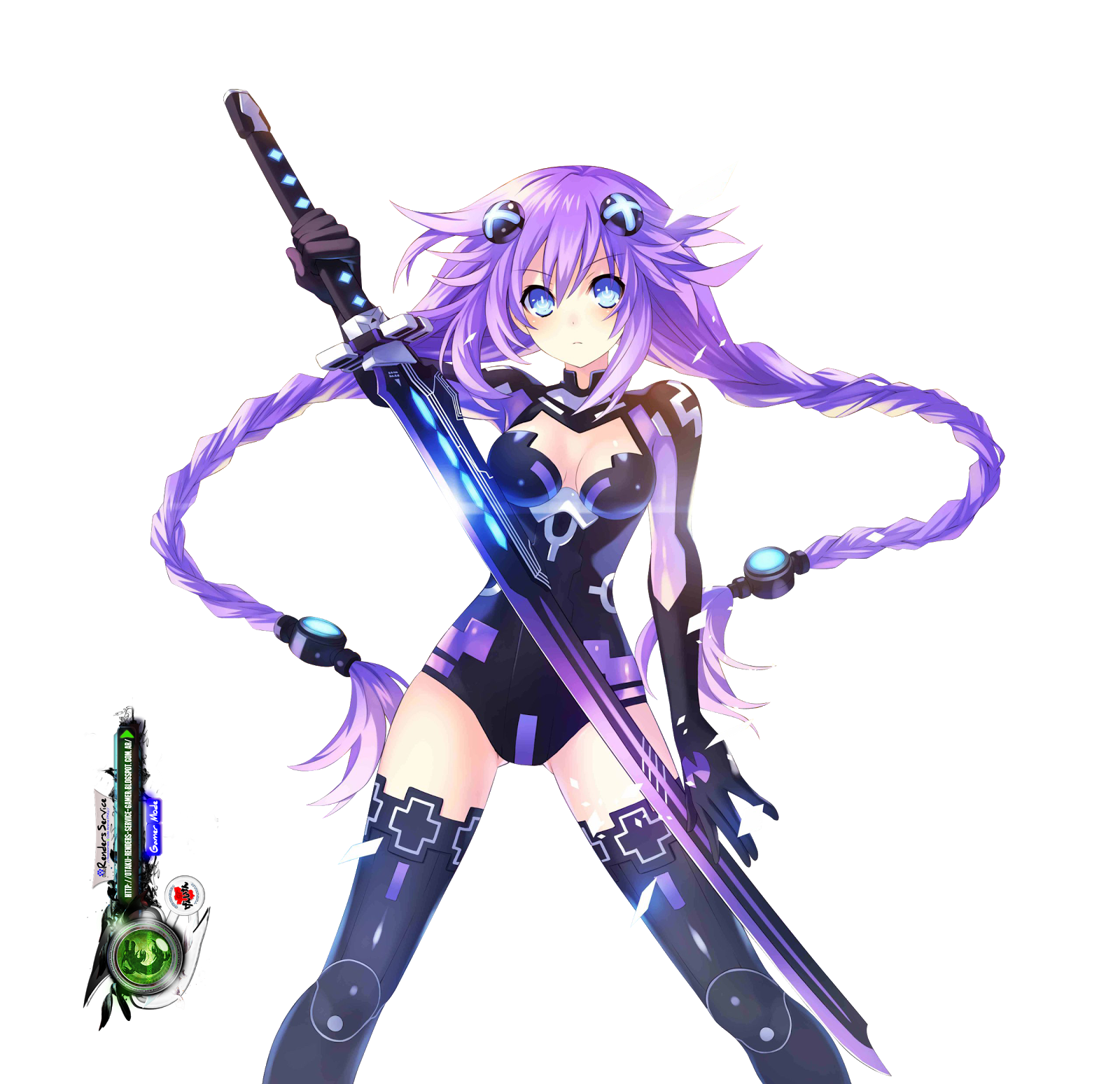 Neptunia Purple Heart AW VIII Battle Render 3vers ORS Anime Renders
